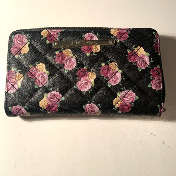 Betsey Johnson Handbags - Betsey Johnson Rose Patterned Clutch